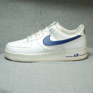 Nike Air Force 1 '07 3 White Deep Royal Blue A02423-103 Men Size 13